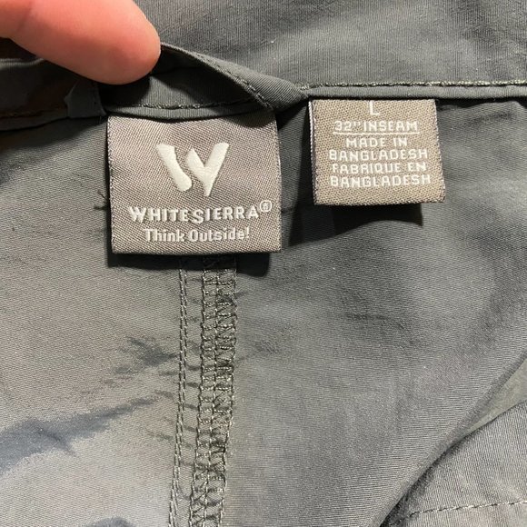 White Sierra Sage Green Convertible Nylon Pants Men's 32 Waist LIKE NEW - Picture 5 of 7